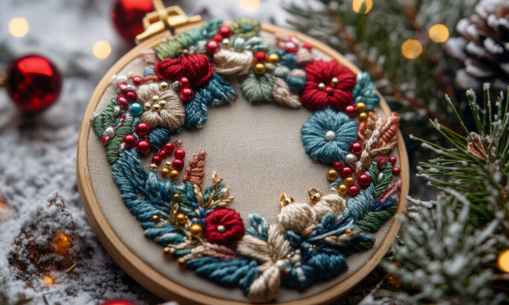 Oplev julens magi gennem broderi på Museum Østjylland