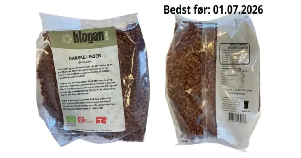 Skadedyr fundet i økologiske linser – Biogan tilbagekalder produkt