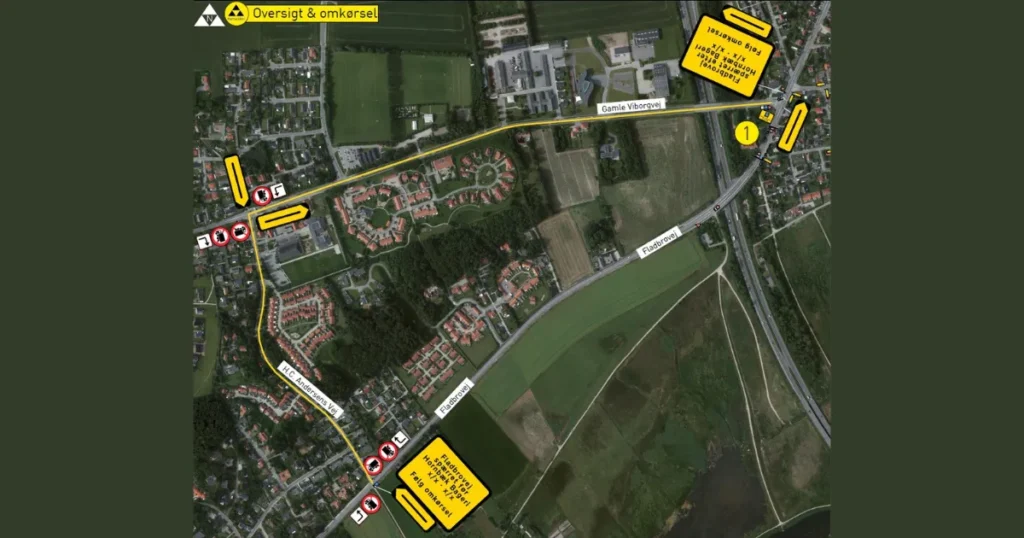 Fladbrovej spærres hele weekenden – fjernvarmearbejde sætter trafikken på pause